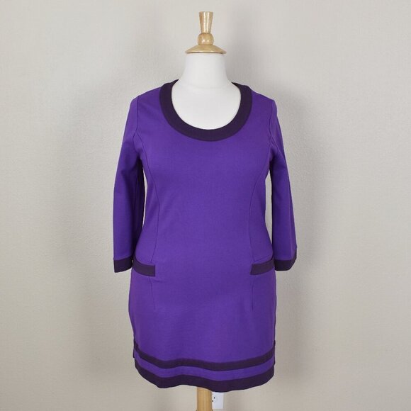 Boden Dresses & Skirts - Boden Contrast Trim Ponte Sheath Dress - 16